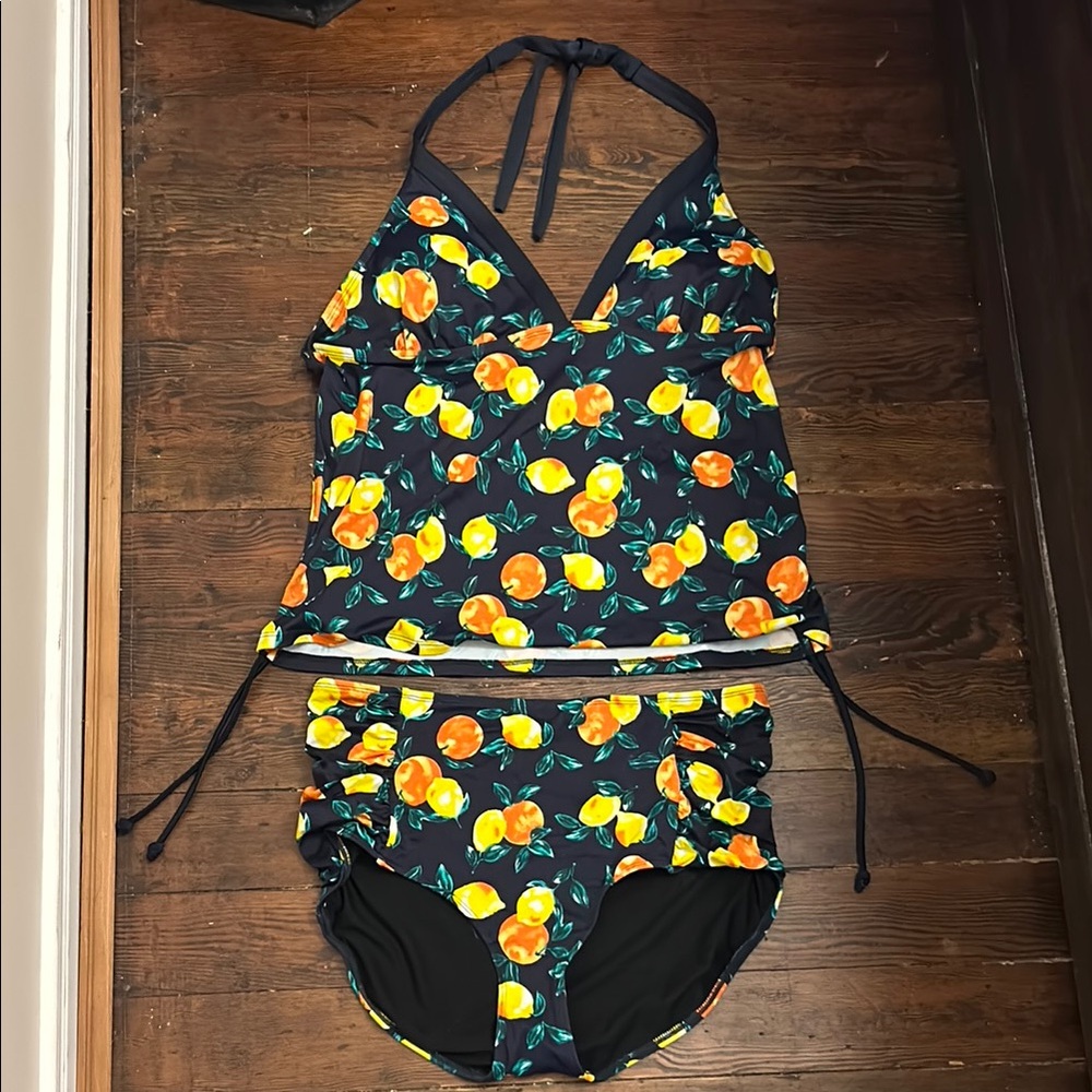 Joe Fresh lemon print tankini with matching bottoms